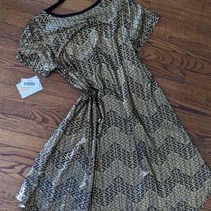 Small NWT Gold and Black Swing Dress
